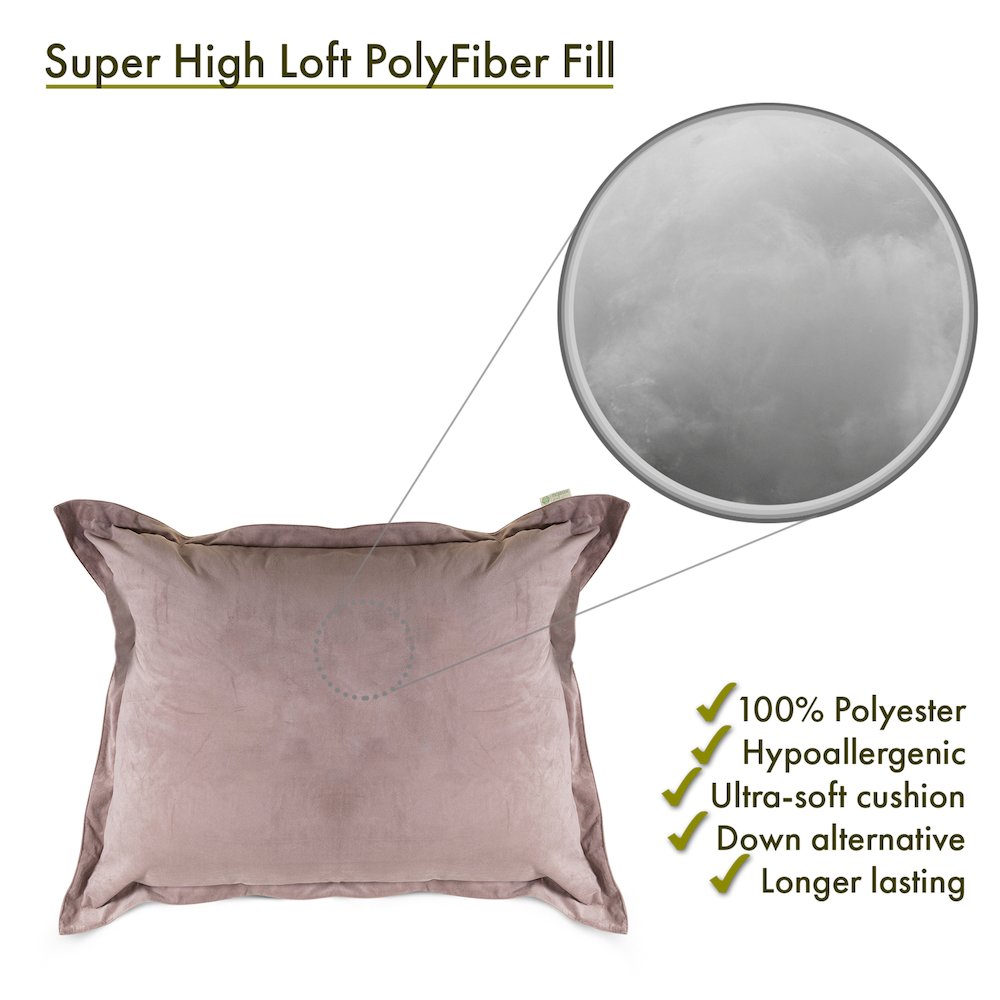 Majestic Home Goods Floor Pillow Faux Suede steel. Picture 3