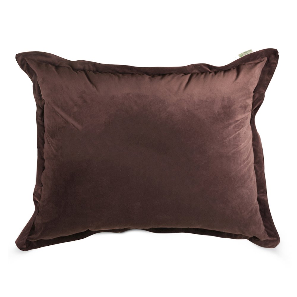 Majestic Home Goods Floor Pillow Faux Suede Dark Brown. Picture 1