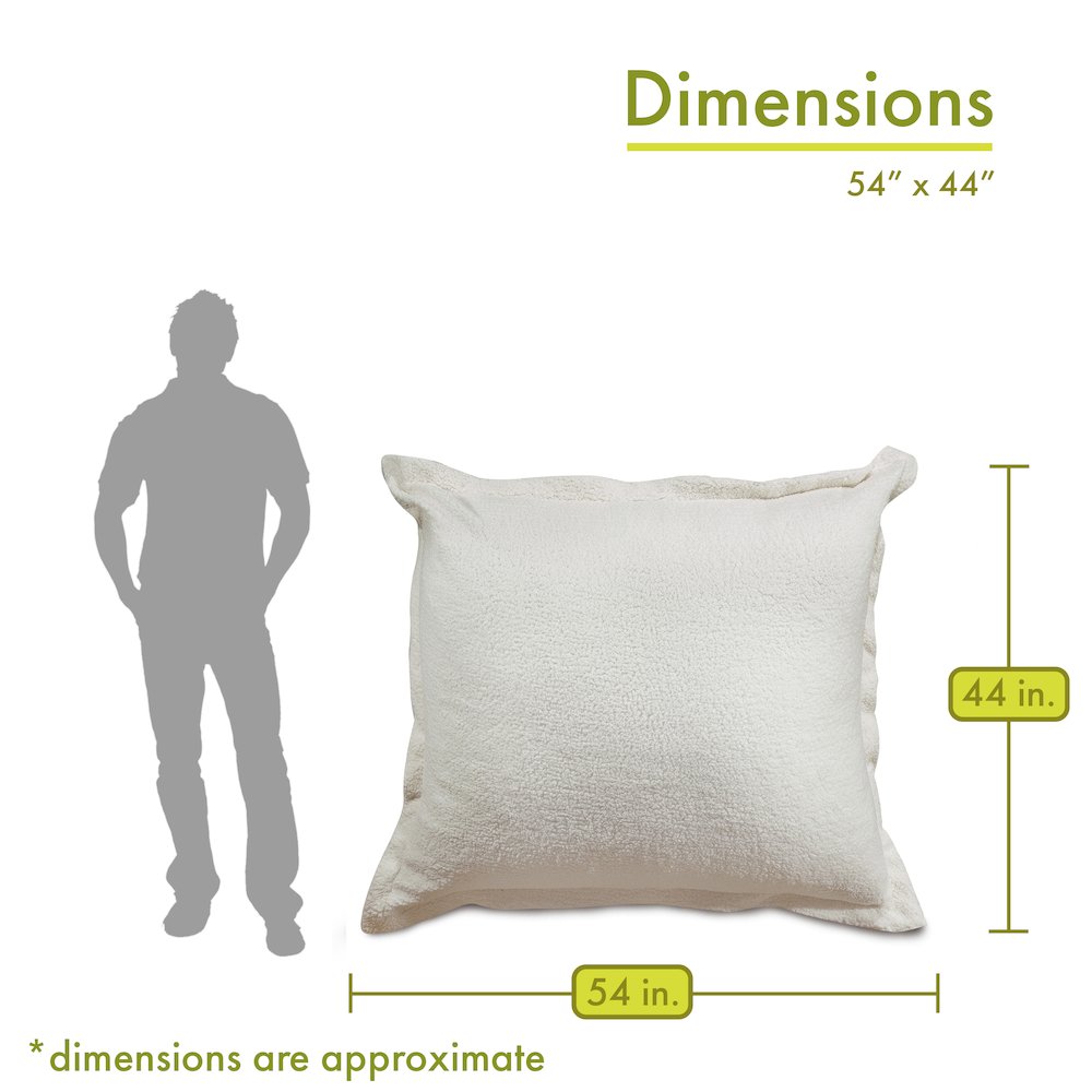 Majestic Home Goods Floor Pillow Sherpa Cream. Picture 2