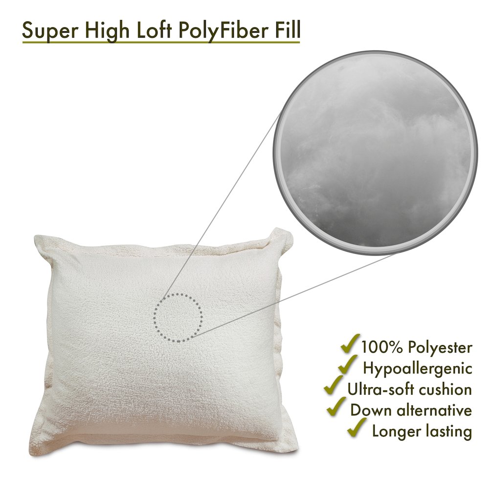 Majestic Home Goods Floor Pillow Sherpa Cream. Picture 3