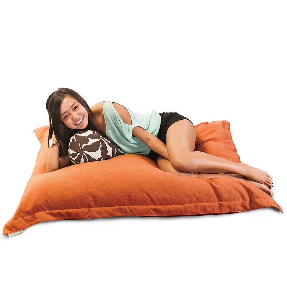 Majestic Home Goods Floor Pillow Villa Orange. Picture 2