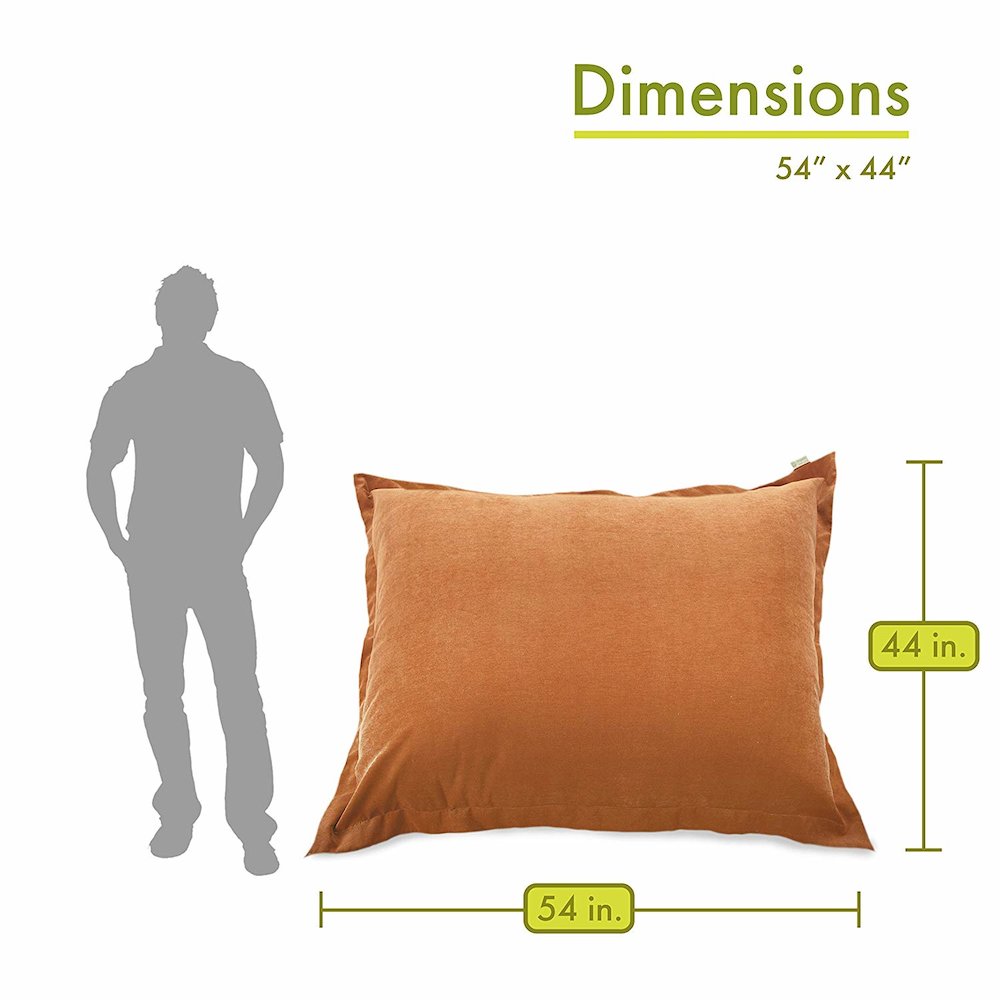 Majestic Home Goods Floor Pillow Villa Orange. Picture 3