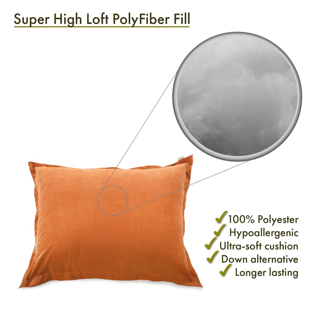 Majestic Home Goods Floor Pillow Villa Orange. Picture 4