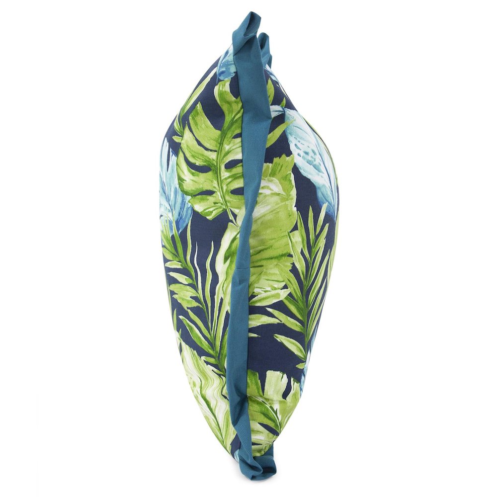 24 x 24 Outdoor Pillow Cardoon Indigo - Poly Insert. Picture 3