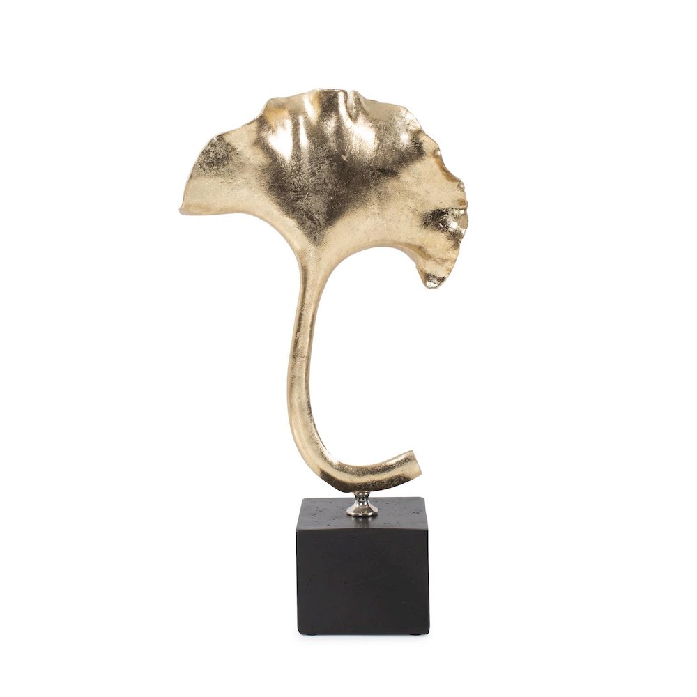 Gifu Golden Ginkgo Leaf Sculpture- Short. Picture 4