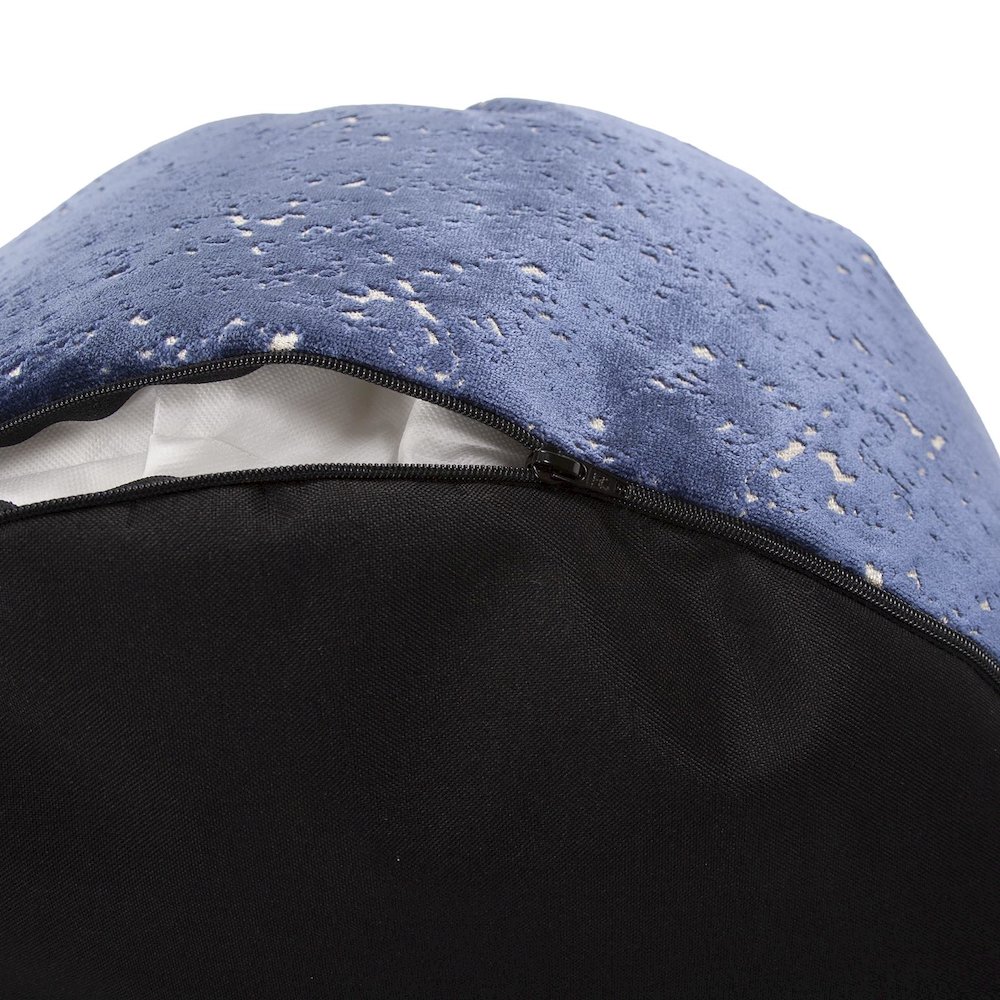 Round Foot Pouf Pisani Sapphire. Picture 4