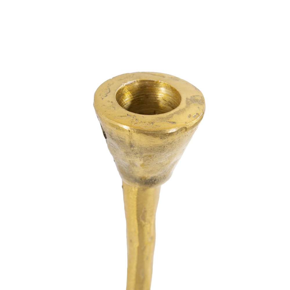 Beiner Tall Candle Holder In Antique Brass. Picture 3