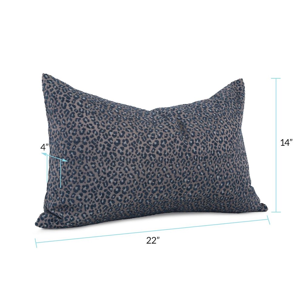 Pillow  14 x 22 Lynx Indigo - Poly Insert. Picture 7