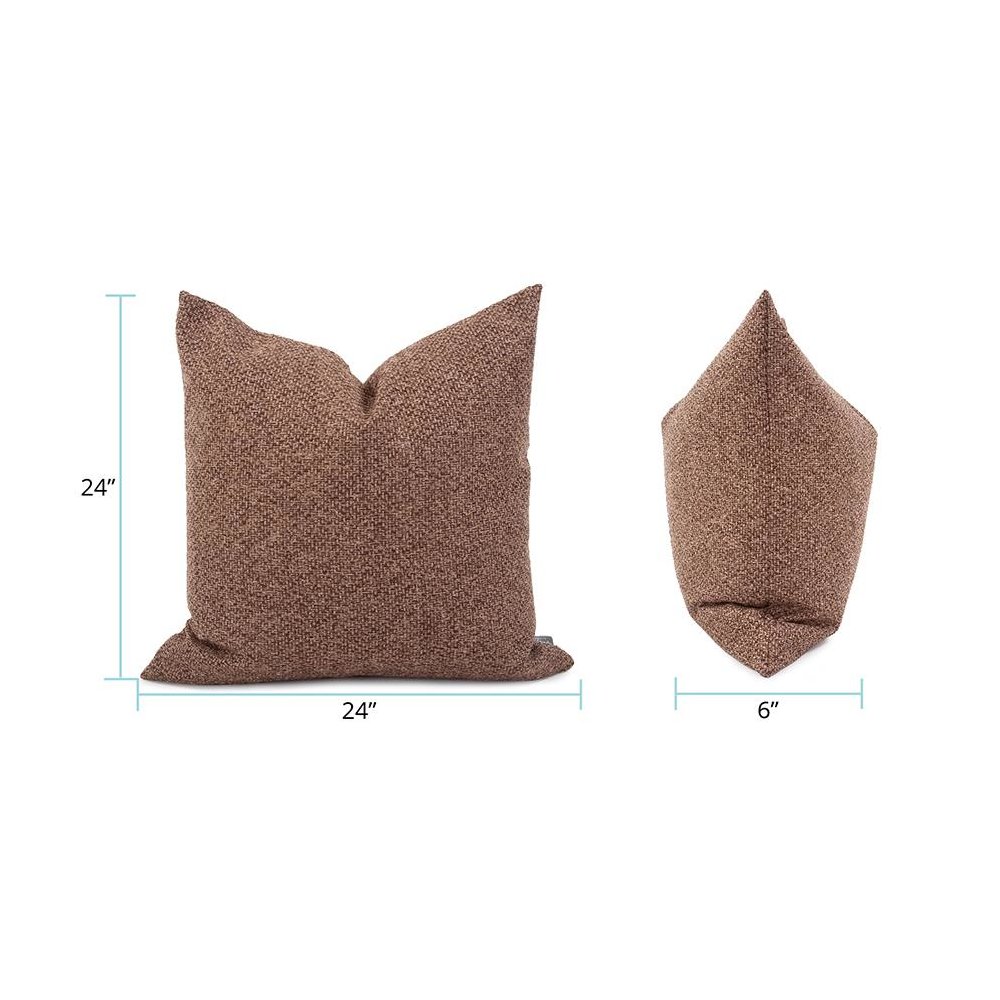 24 x 24 Pillow  Panama Chocolate  - Down Insert. Picture 6