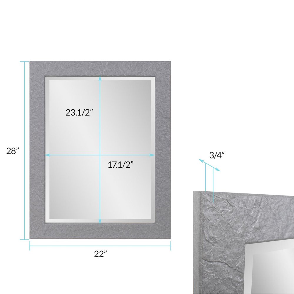 Stucco Vanity Mirror - Gray. Picture 8