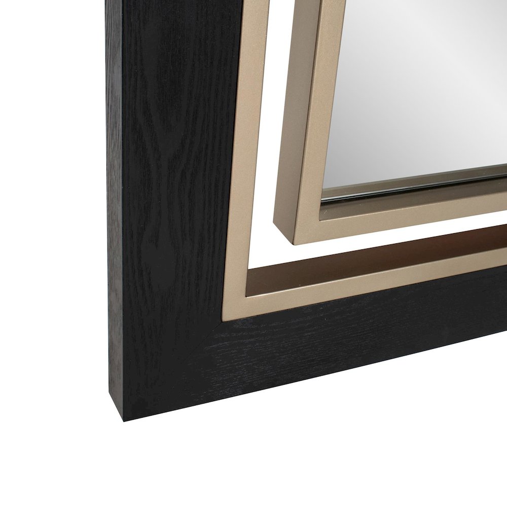 Bertoia Oversized Mirror in a Wooden and Metal Frame. Picture 4