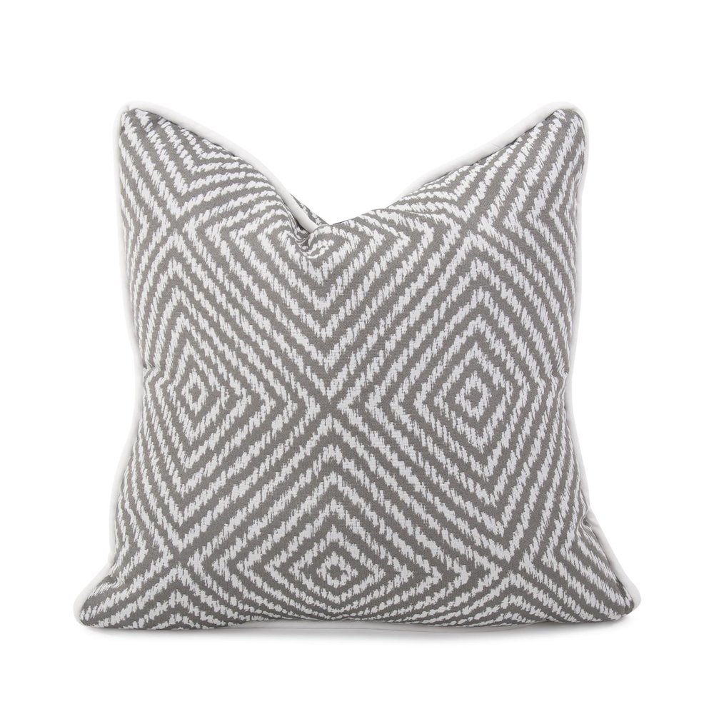 20 x 20 Outdoor Pillow Helm Pewter- Poly Insert. Picture 1