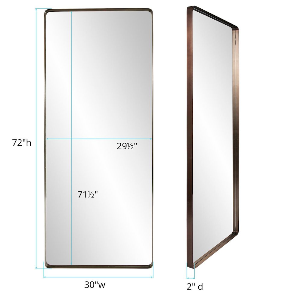 Steele Brass Oversize Mirror. Picture 6