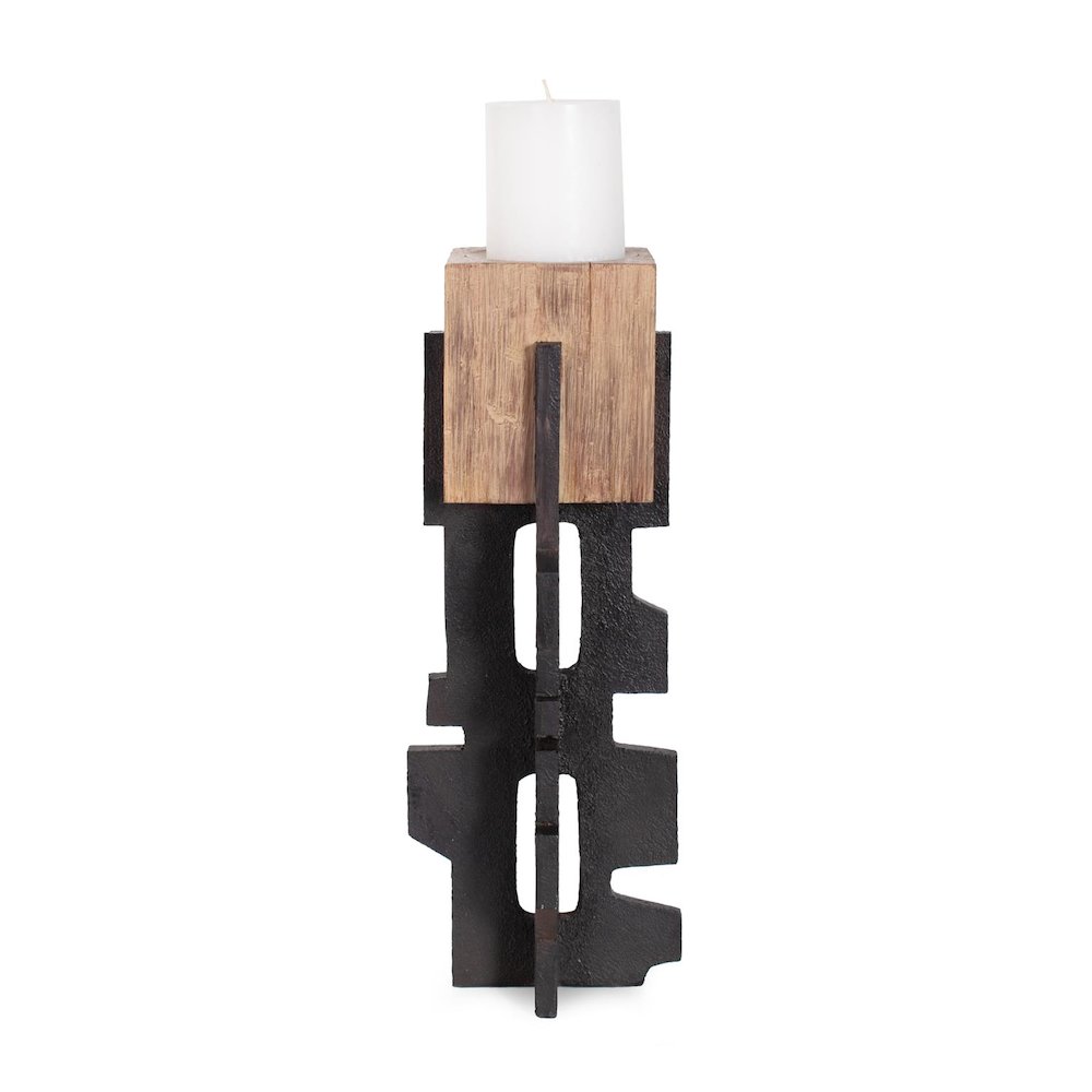 Cade Architectural Pillar Candle Holder- Short. Picture 1