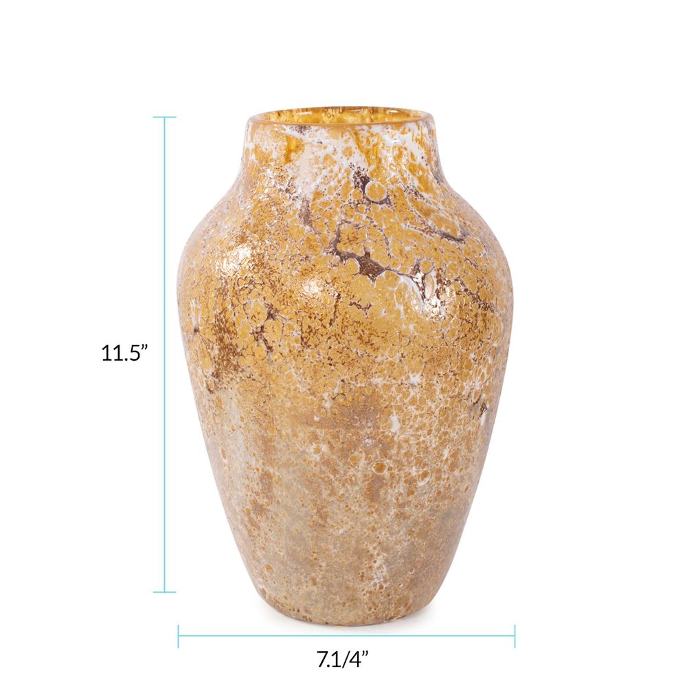 Zynsky Art Glass in Soft Amber- Short. Picture 7