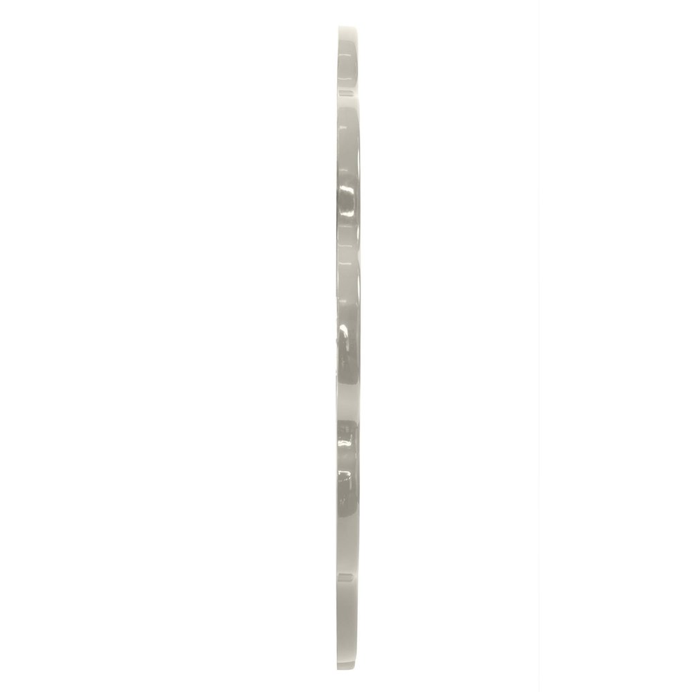 Kushi Round Scalloped Edge Mirror in Glossy Nickle. Picture 4