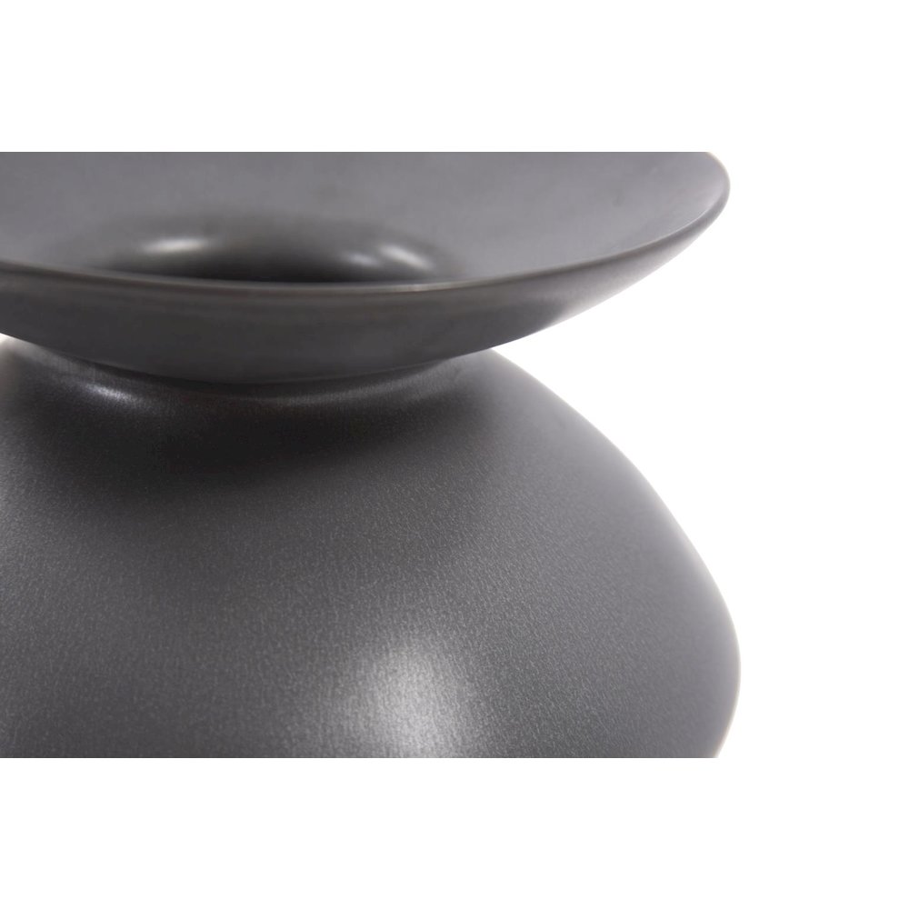 Graphite Ceramic Flared Vase- Small. Picture 2