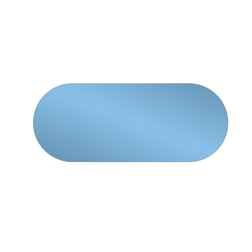 Balducci Oval Sapphire Blue Mirror Short. Picture 6