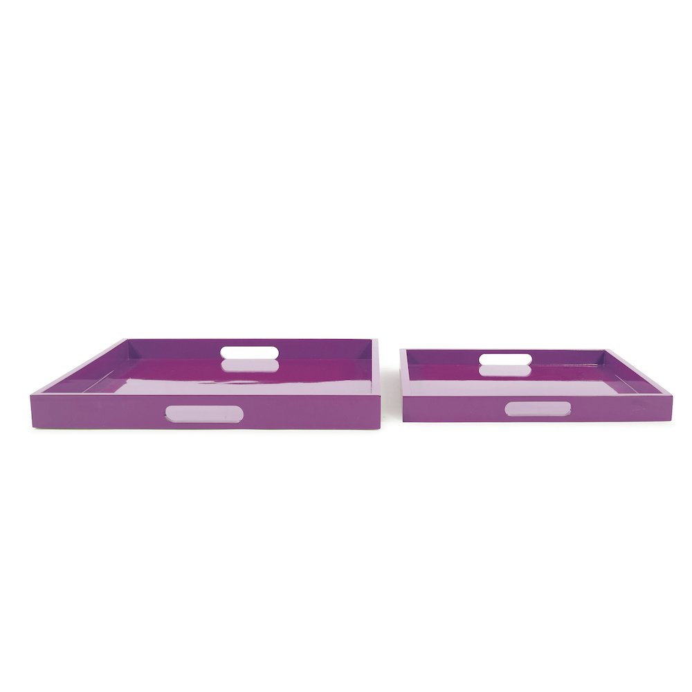 Saint Tropez Round Tray Set of 2  - Cherry. Picture 4