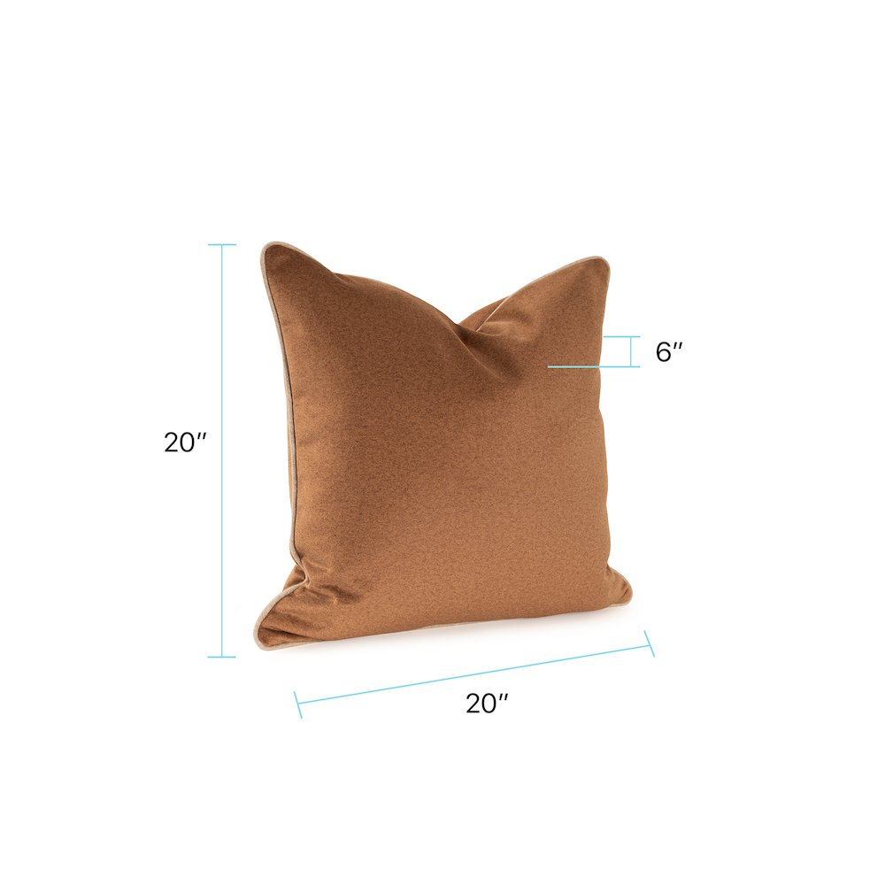 Qiviut Brown 20x20 Poly Filled Pillow. Picture 8