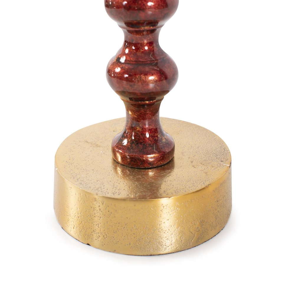 Sharma Crimson Gold Rounded Candlestick- Tall. Picture 4