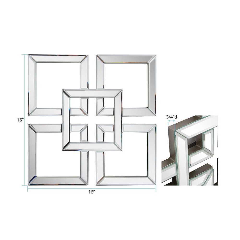 Landia Square Mirror- Clear. Picture 7