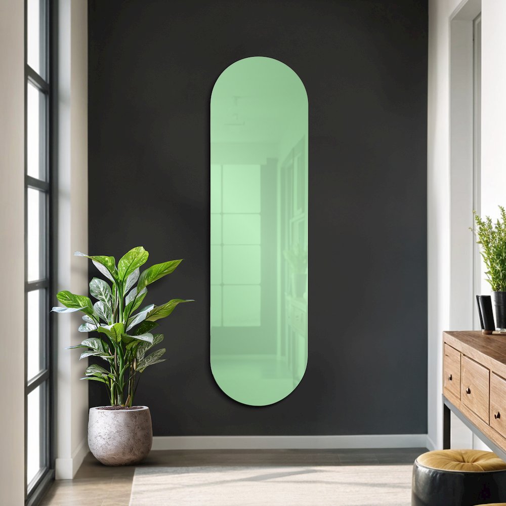 Balducci Oval Emerald Green Mirror Long. Picture 9