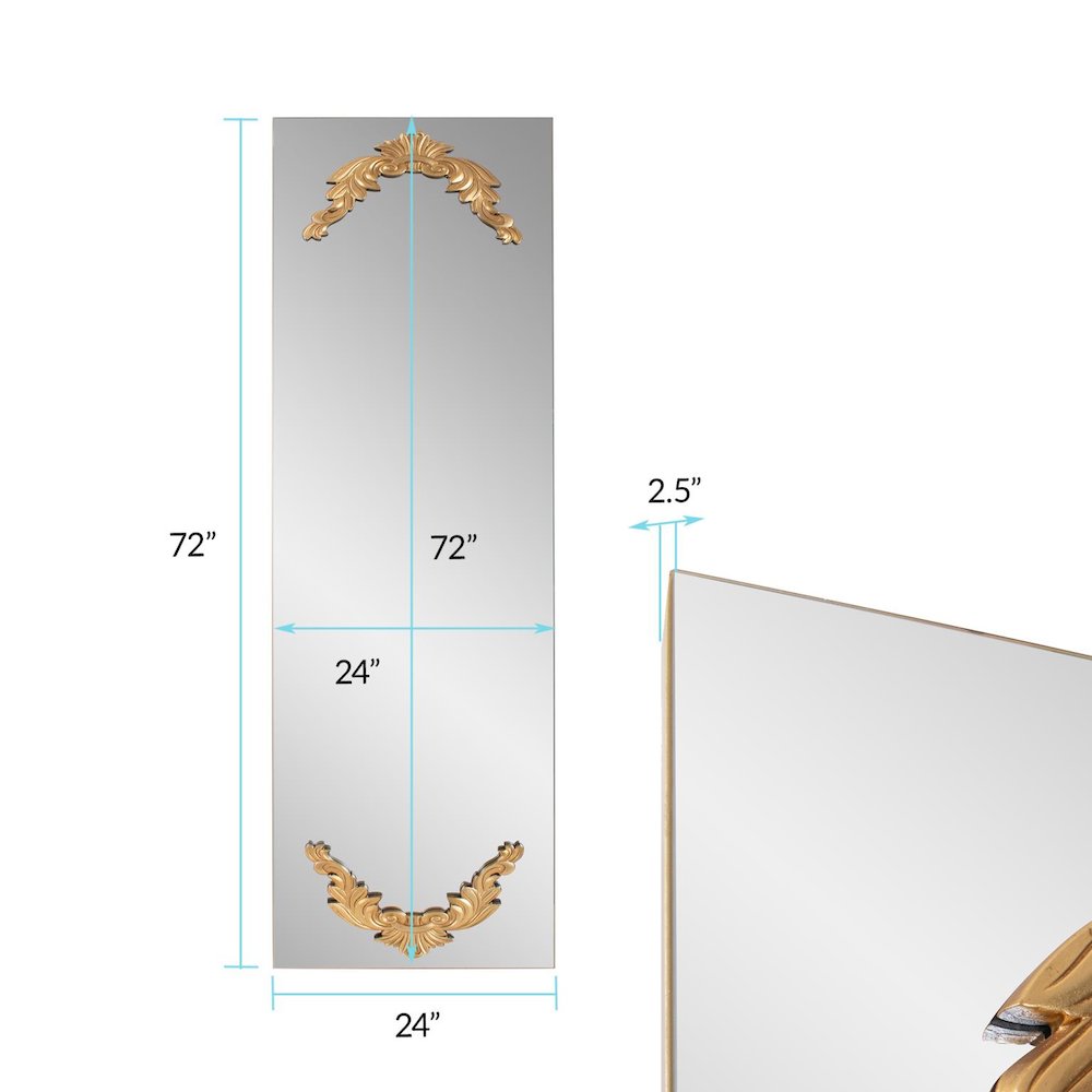 Adelard Mirror in Antique Gold. Picture 7