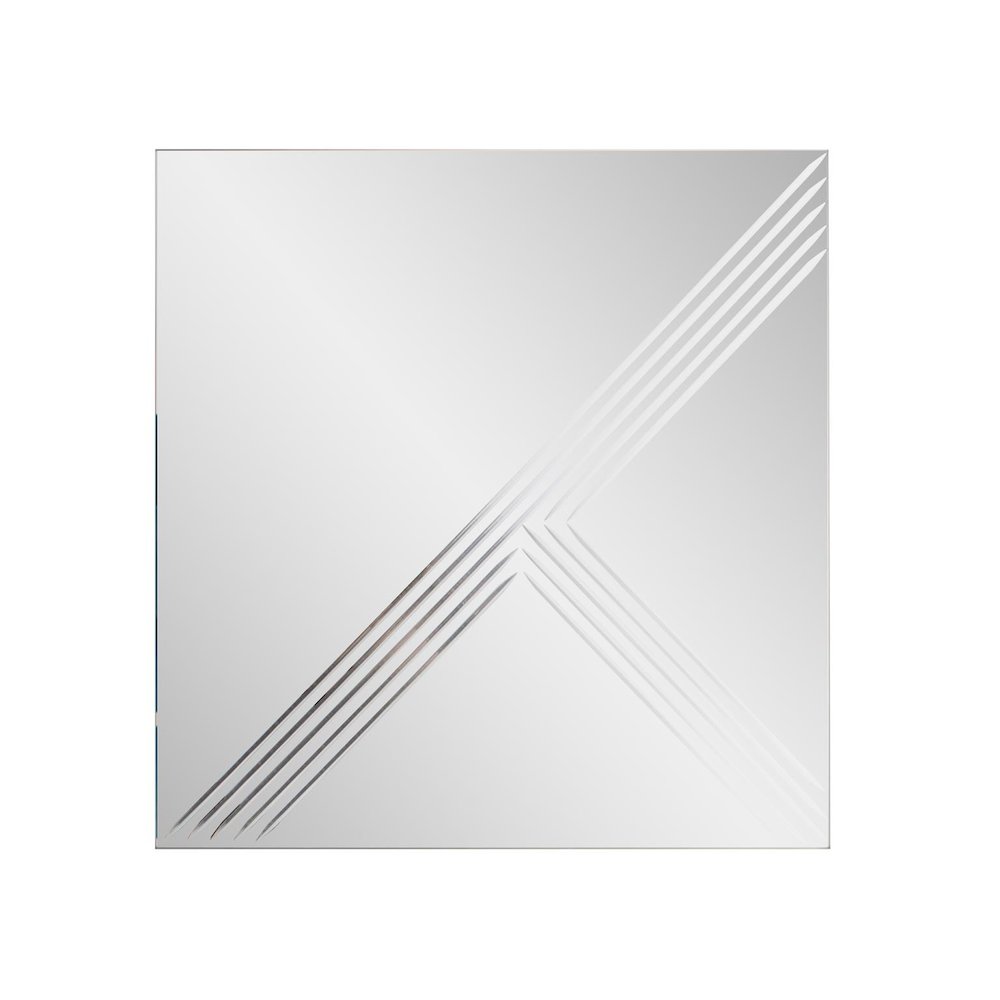 Adoree V Grooved Square Mirror. Picture 1
