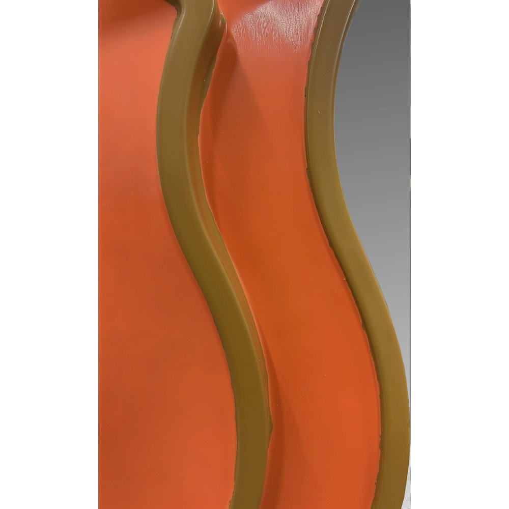 Ethan Round Scalloped Mirror Orange. Picture 7