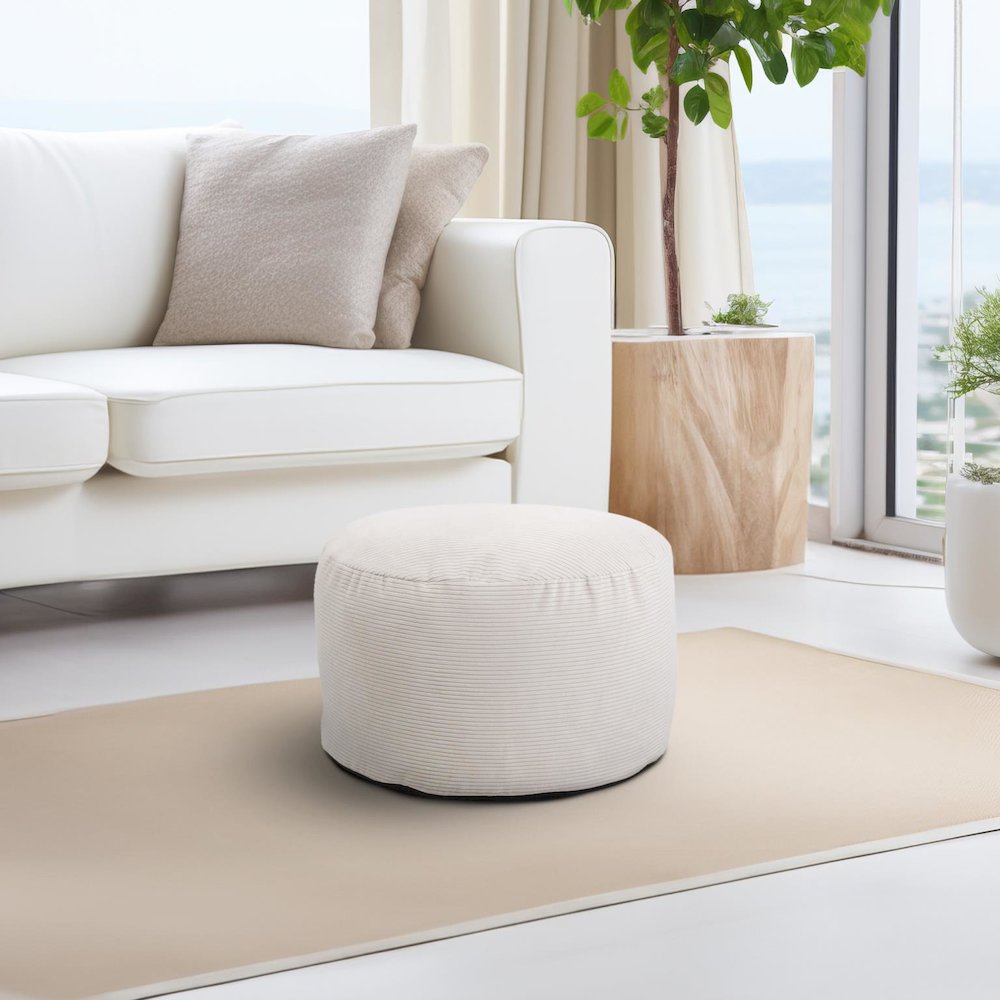 Short Pouf Pana Natural. Picture 7