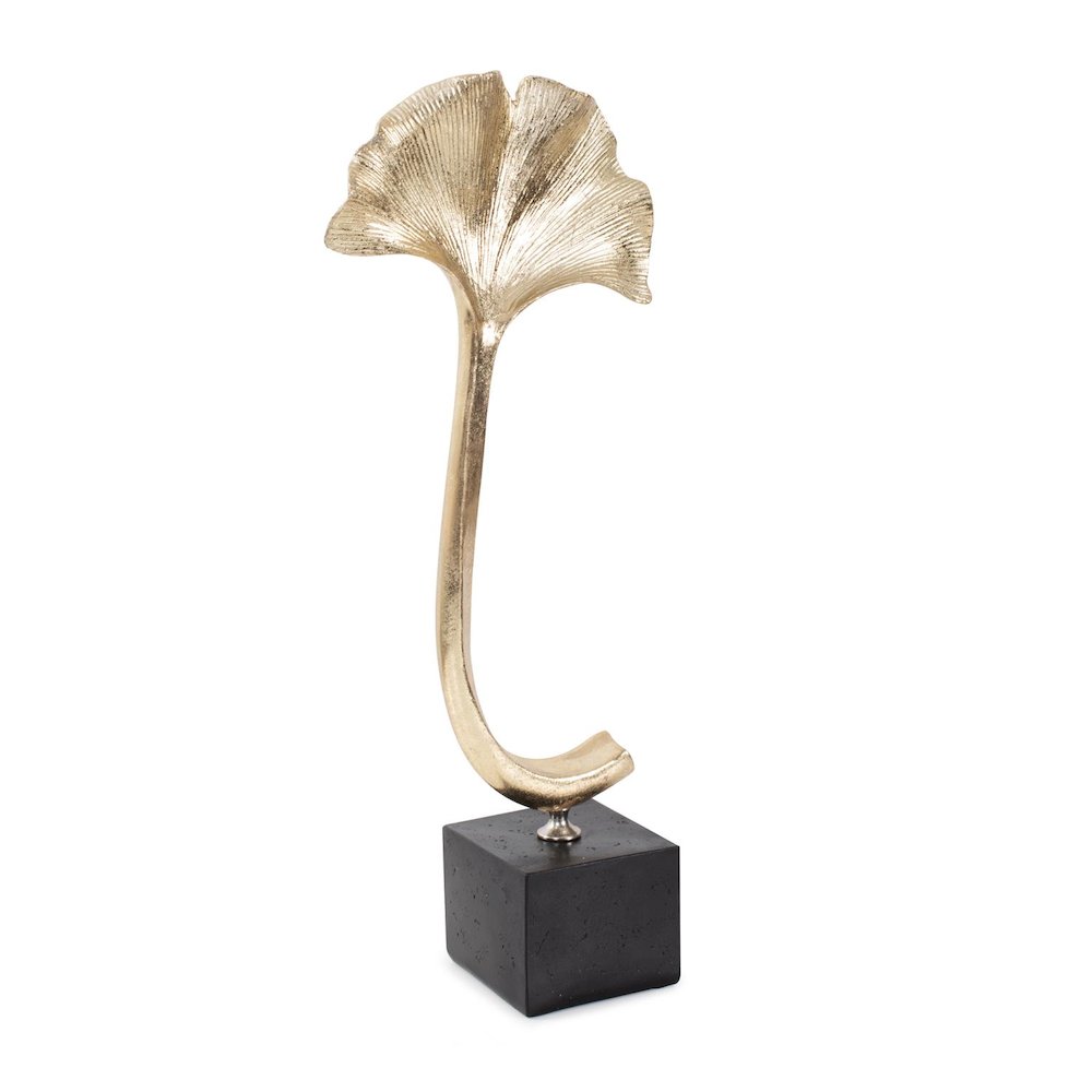 Gifu Golden Ginkgo Leaf Sculpture- Tall. Picture 2