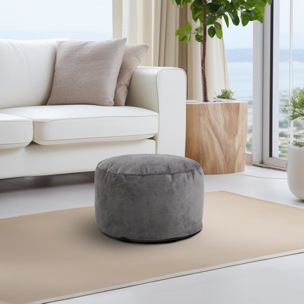 Short Pouf Pana Charcoal. Picture 8