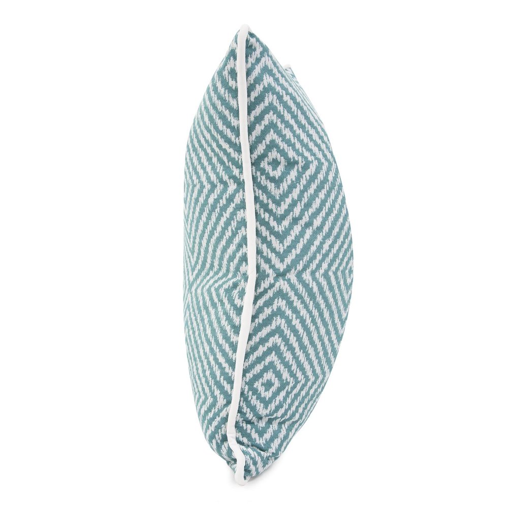 24 x 24 Outdoor Pillow Helm Teal- Poly Insert. Picture 3