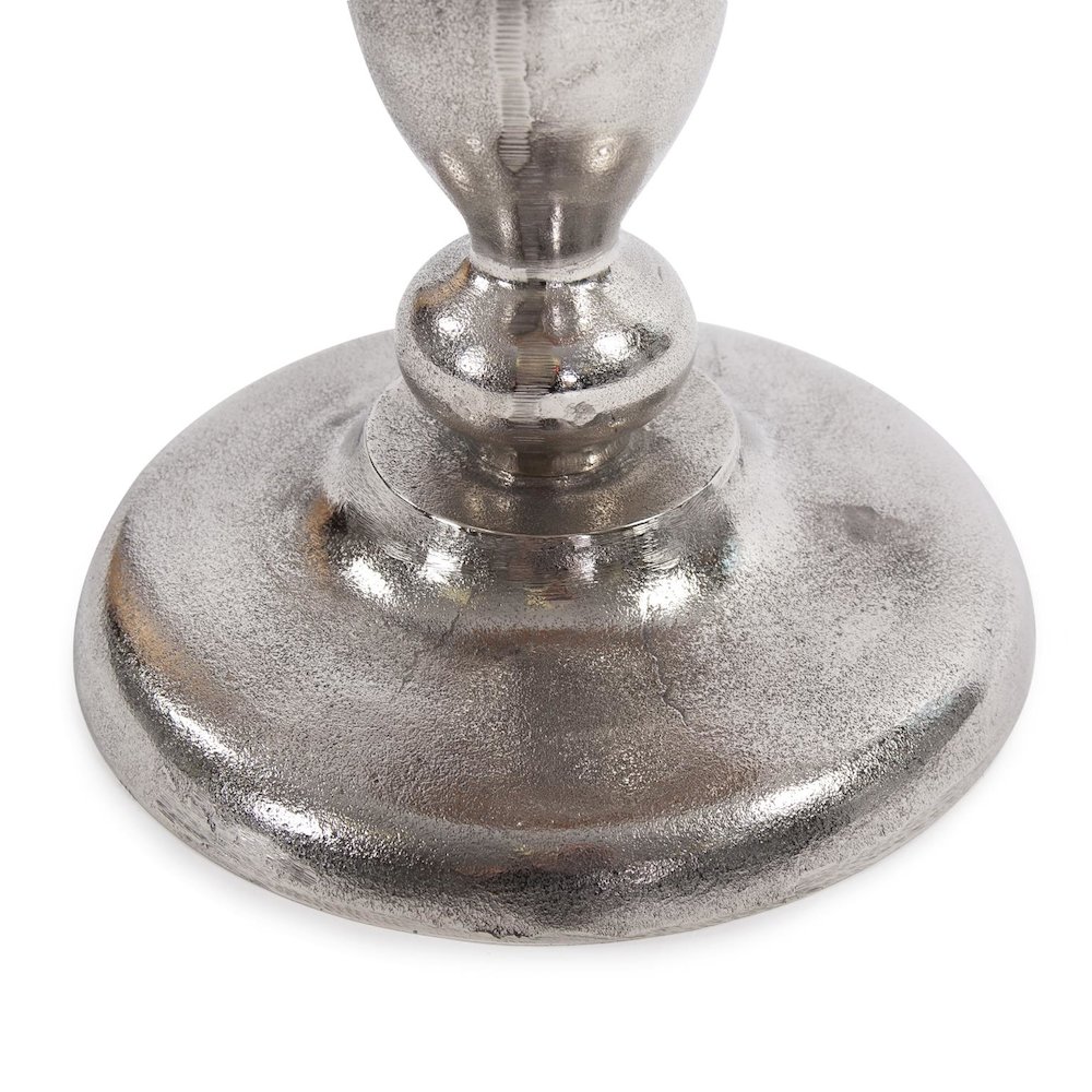 Nickel Metal with Bone Top Martini Table. Picture 2