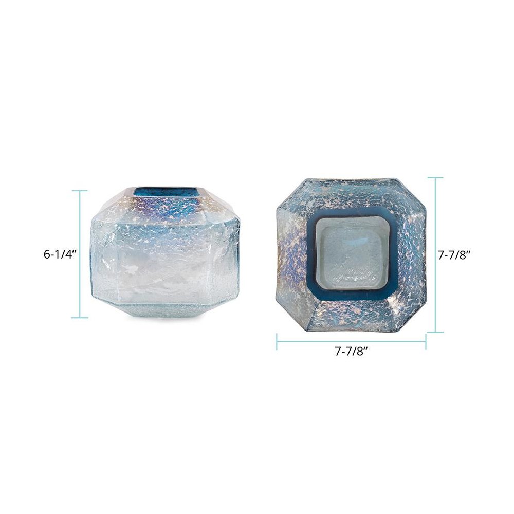 Lonsdale Iridescent Low Glass Vase. Picture 8