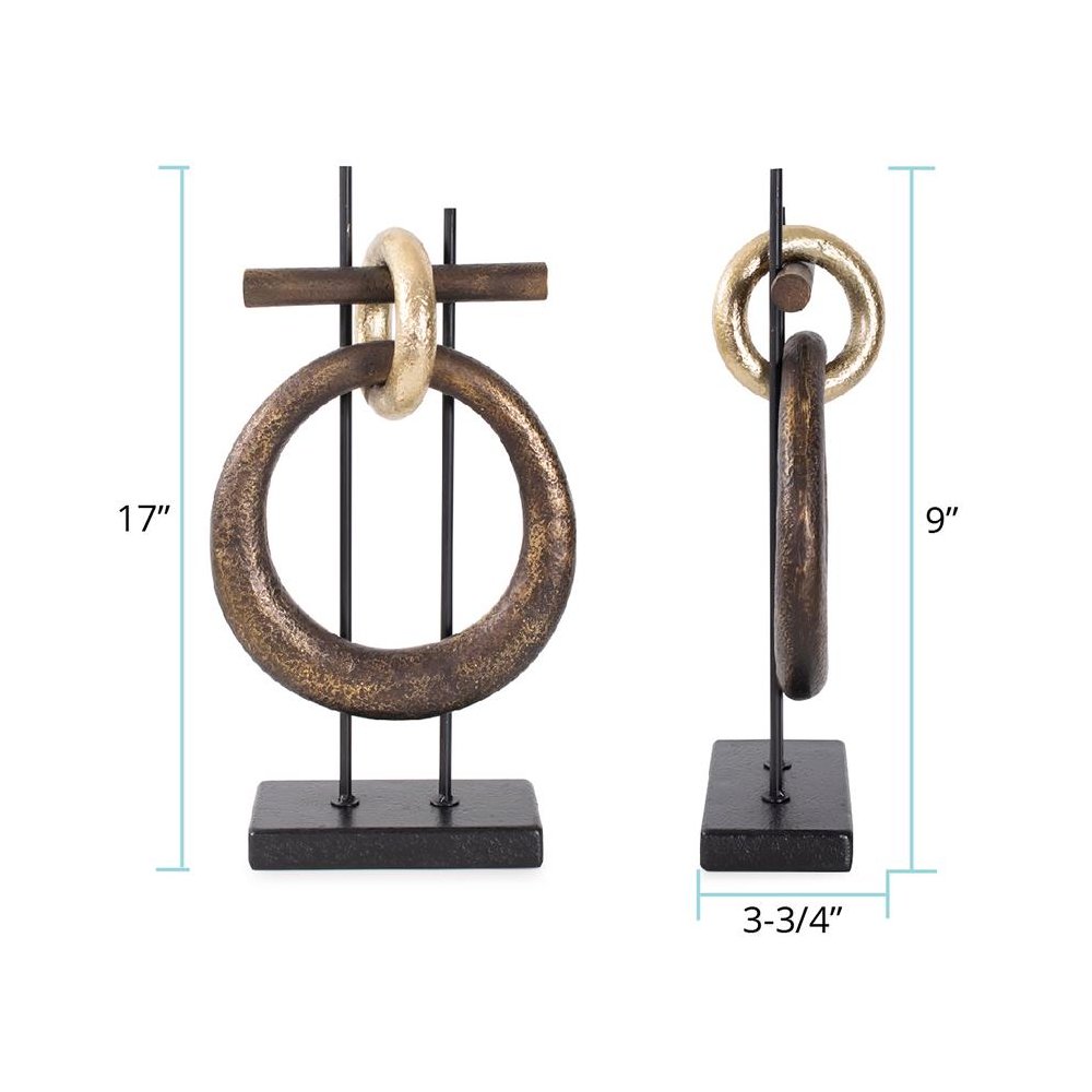Boquin Circle Sculpture in Polyresin. Picture 9