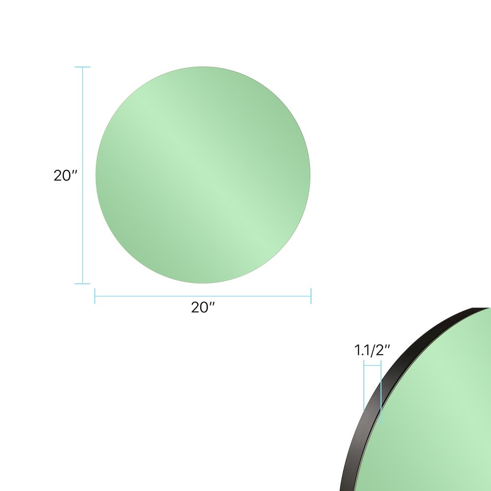 Balducci Round Emerald Green Mirror Small. Picture 6