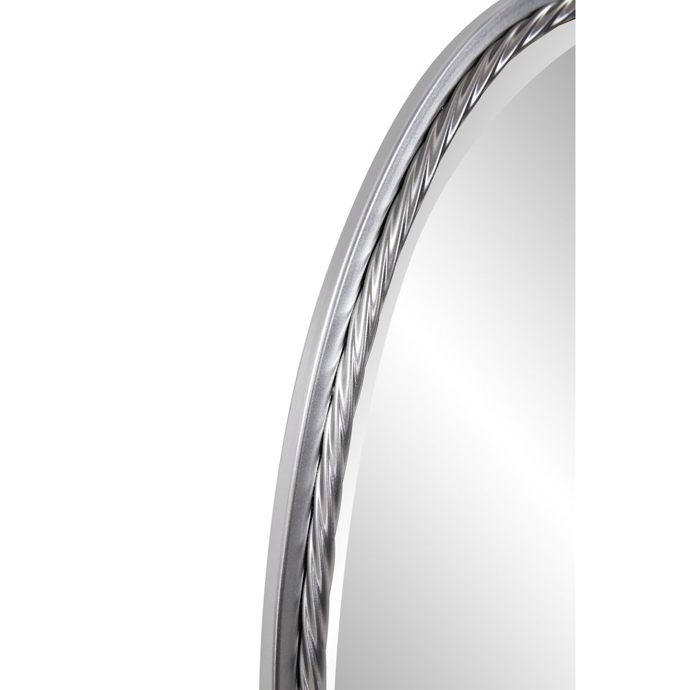 Laid Rope Silver Oval Mirror. Picture 6