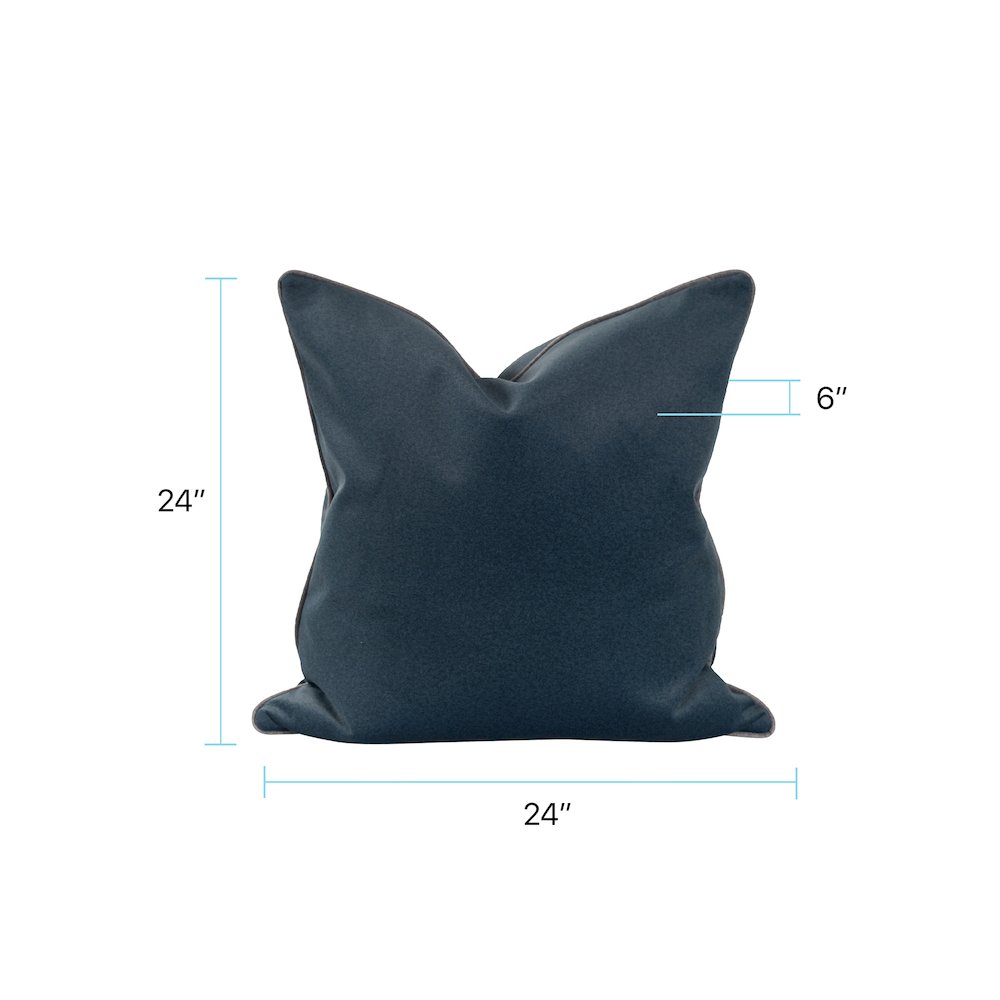 Qiviut Blue 24x24 Down Filled Pillow. Picture 5