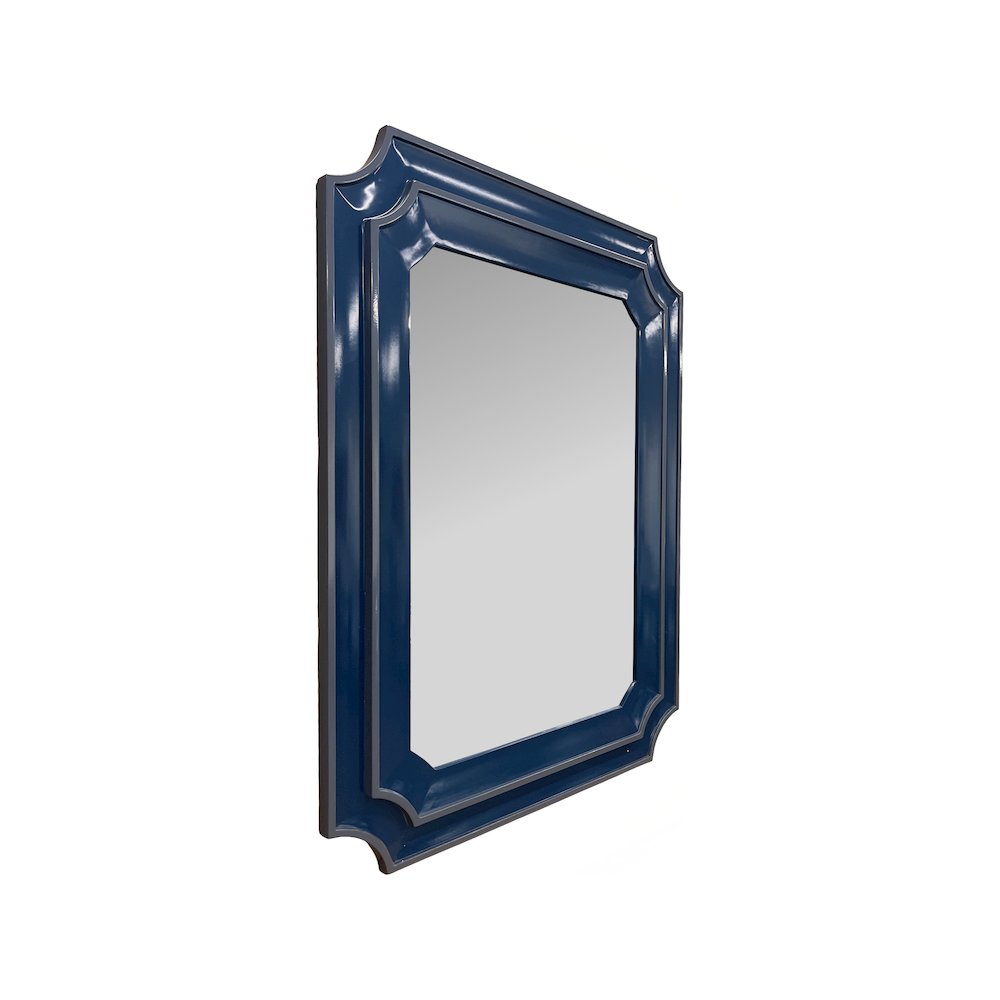 Ethan Scalloped Mirror Navy. Picture 4