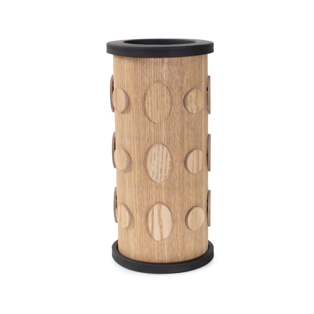 Robin Baron  Winfield Wooden Candle Holder- Large. Picture 4