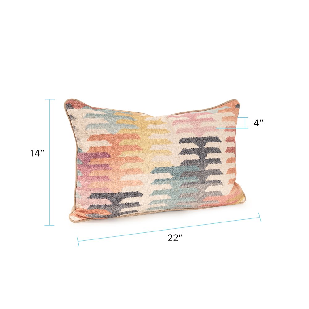 Navajo Multi 14x22 Poly Filled Pillow. Picture 8