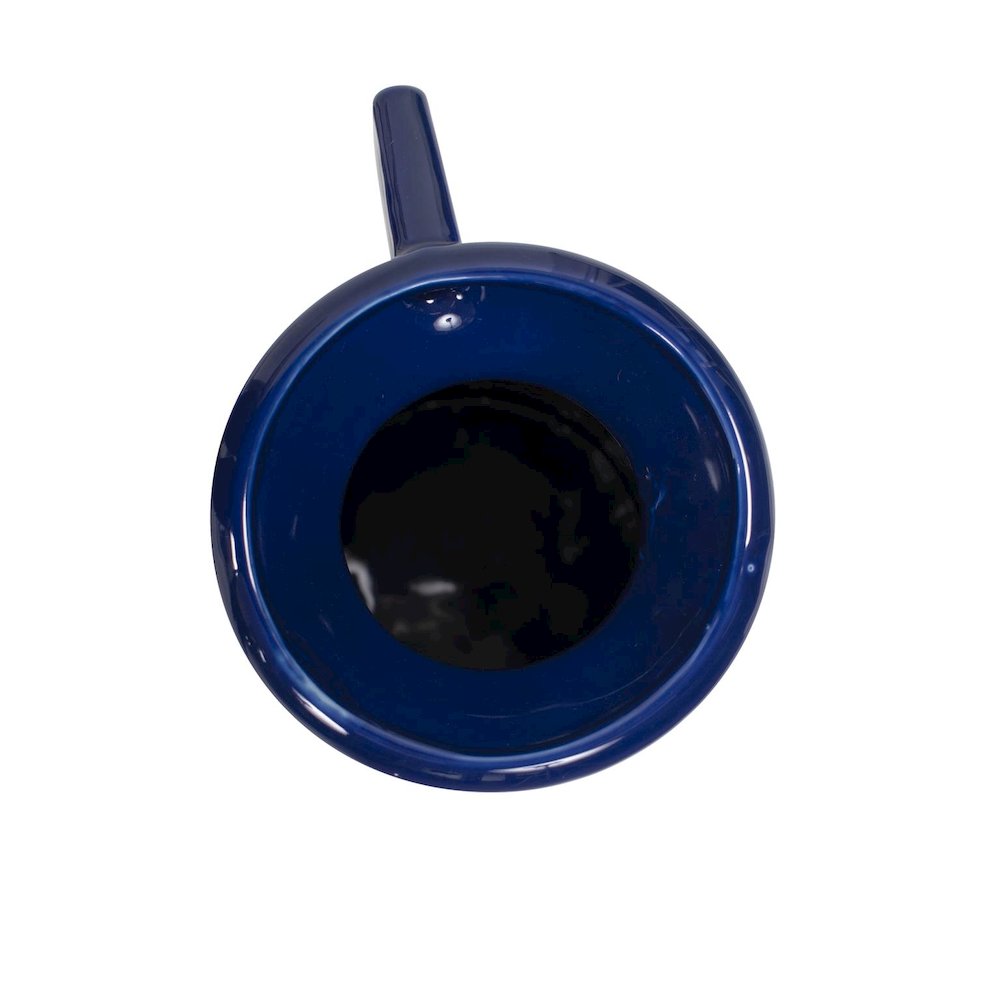 Bella Sapphire Blue Short Ceramic Pitcher. Picture 4