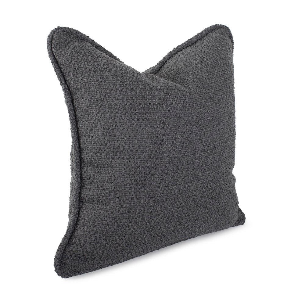 24 in. x 24 in. Pillow  Barbet Charcoal  - Down Insert. Picture 2
