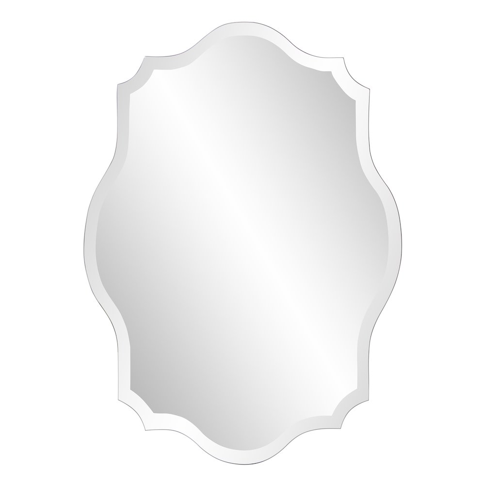 Frameless Scalloped Mirror Long. Picture 1
