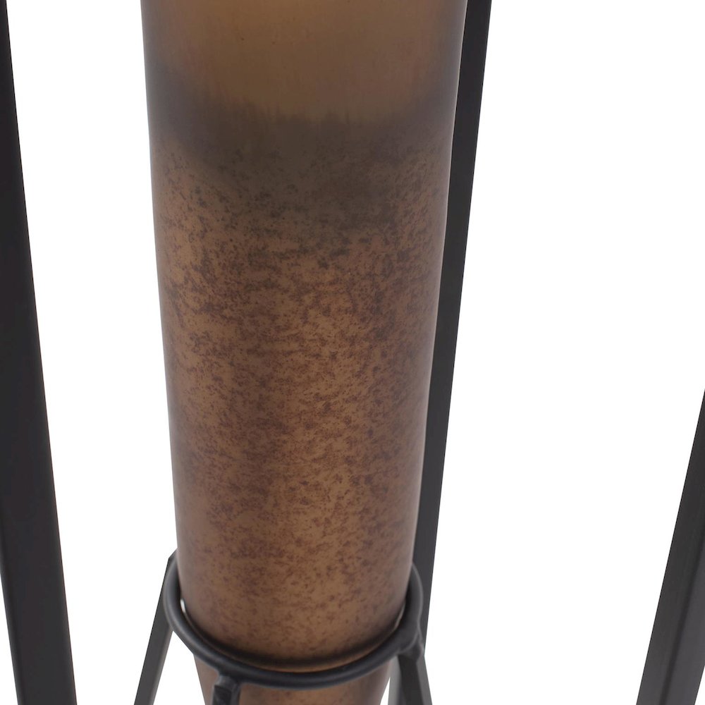 Bronze Euler Drop Vase with Black Iron Stand- Extra Large. Picture 4