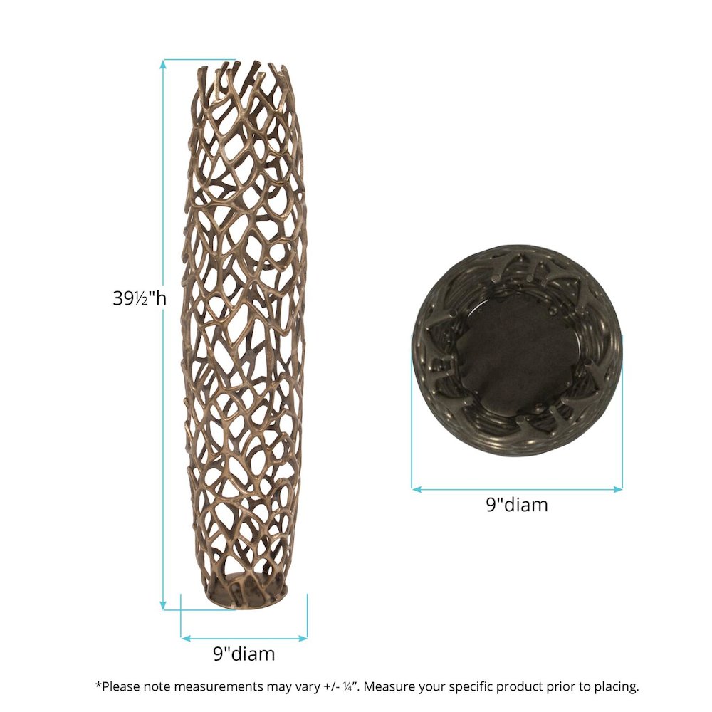 Bronze Aluminum Branch Vase- Small. Picture 5