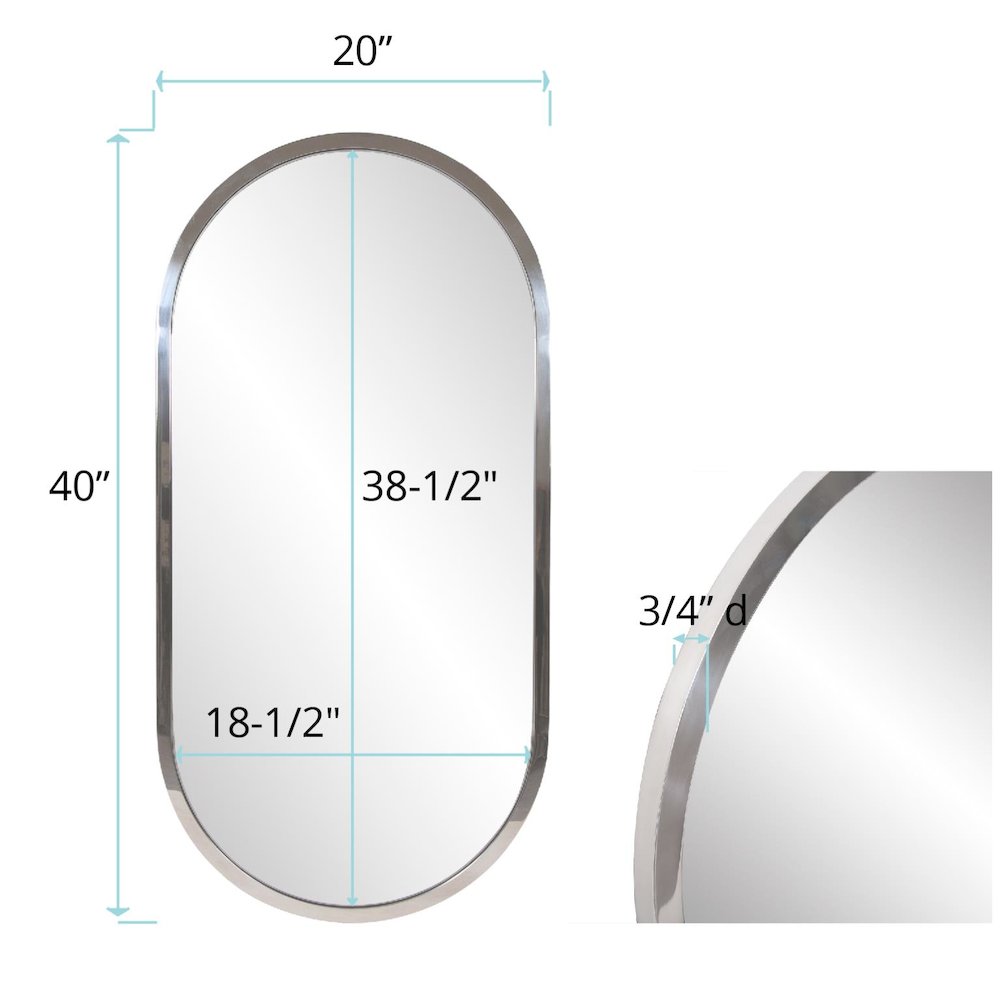 Simone Capsule Stainless Steel Mirror. Picture 8