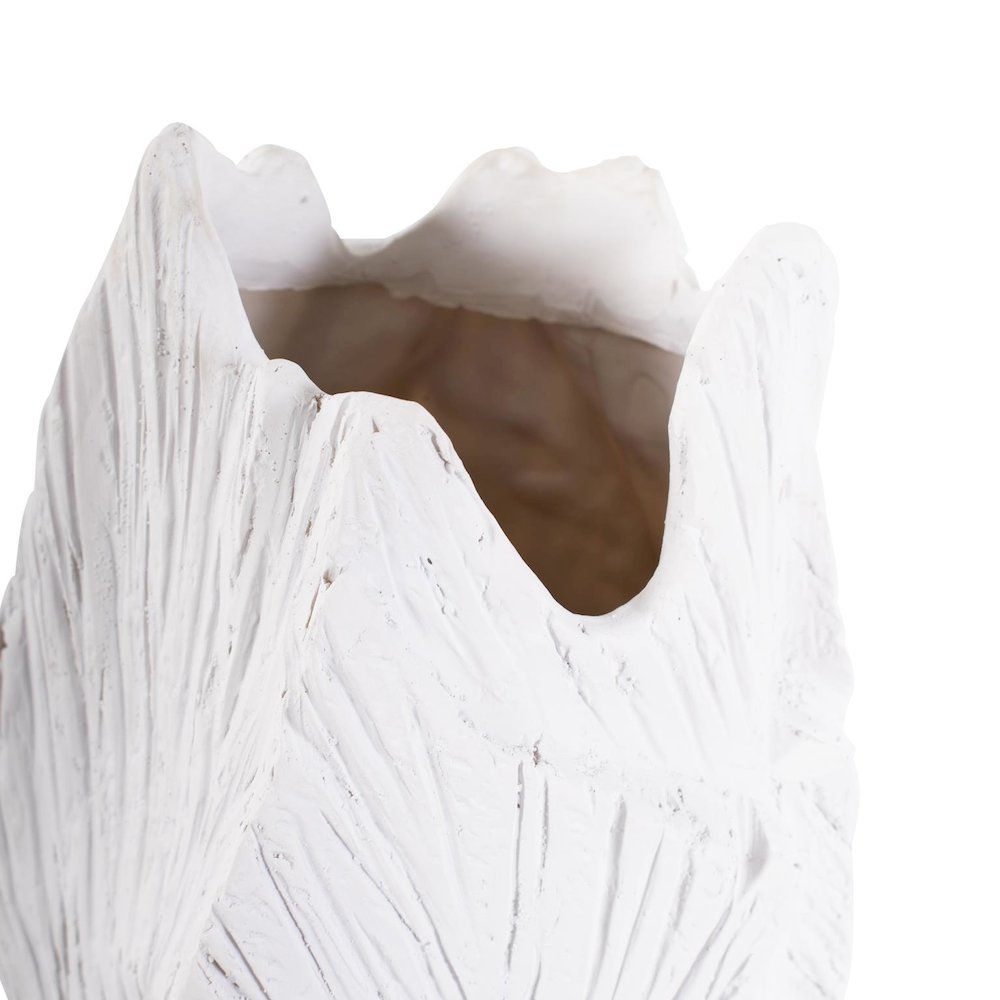 Abstract Elm Tall Vase in White. Picture 5